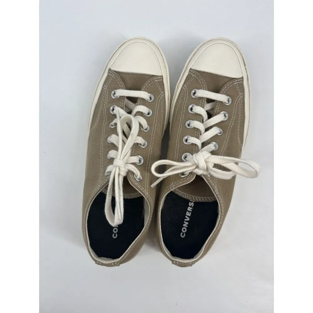 Converse Chuck 70 Low Top Khaki Brown Canvas Sneakers Shoes